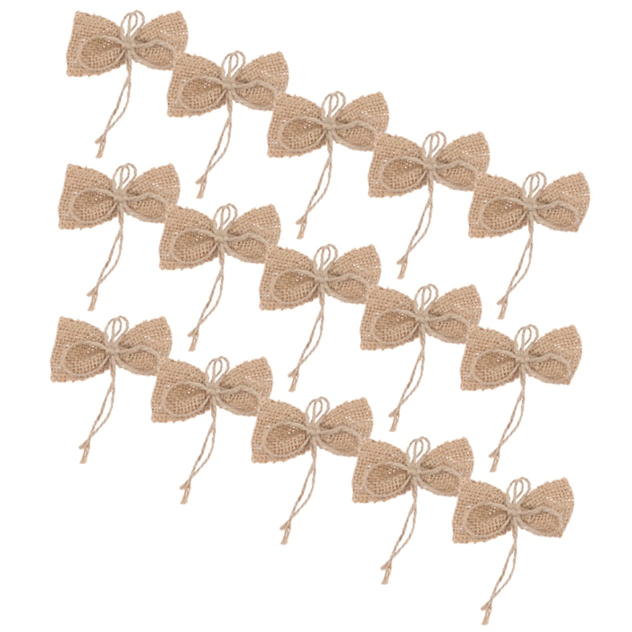 TOPBATHY 60 Piezas Arco de arpillera Adornos para arboles de Navidad Arco de fabricación de scarpebook moños navideños Christmas Ornaments Guirnalda decoración pequeños Lazos de arpillera