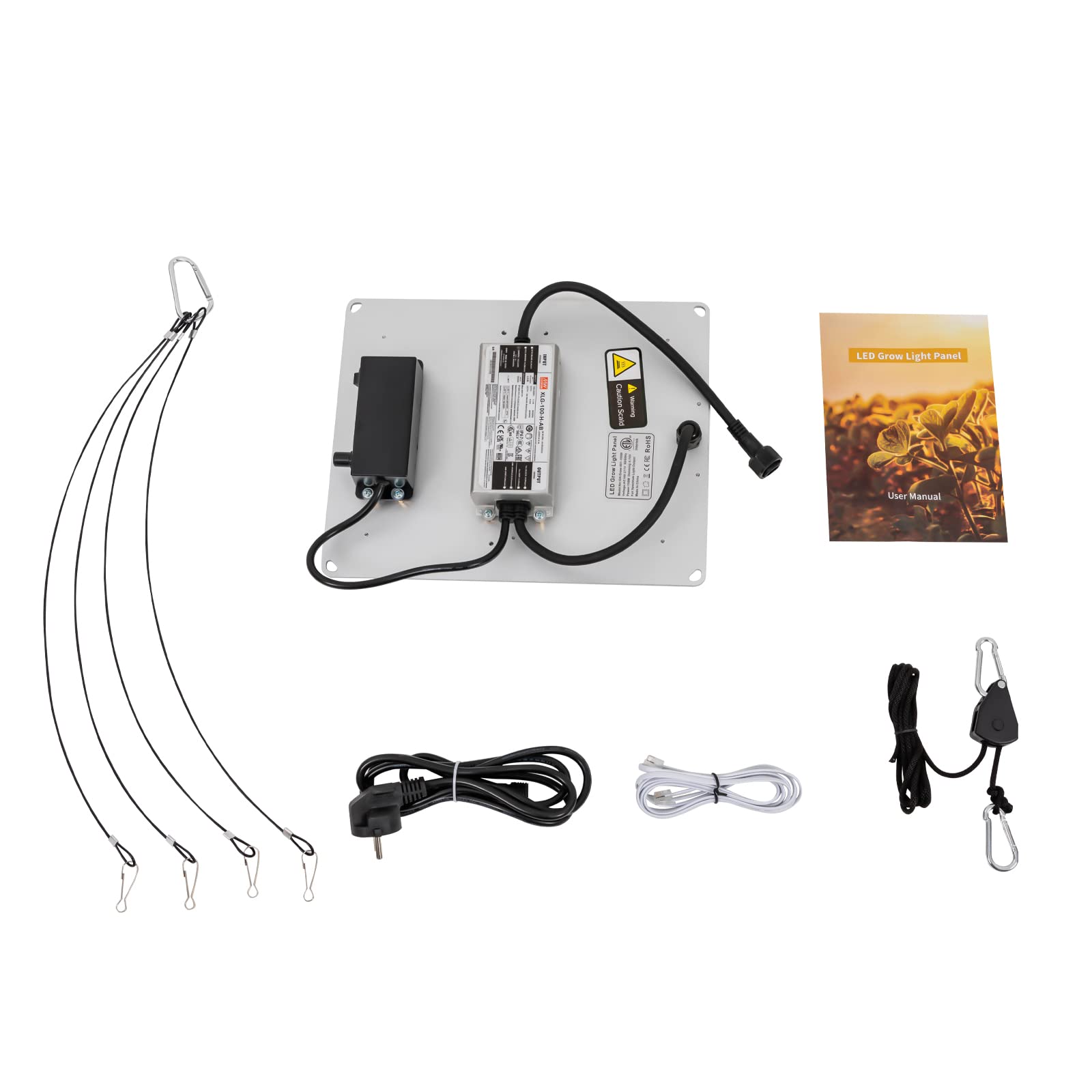 Lámpara LED de cultivo de 100 W de espectro completo para plantas de interior, verduras, flores, con placa LED IP65 impermeable