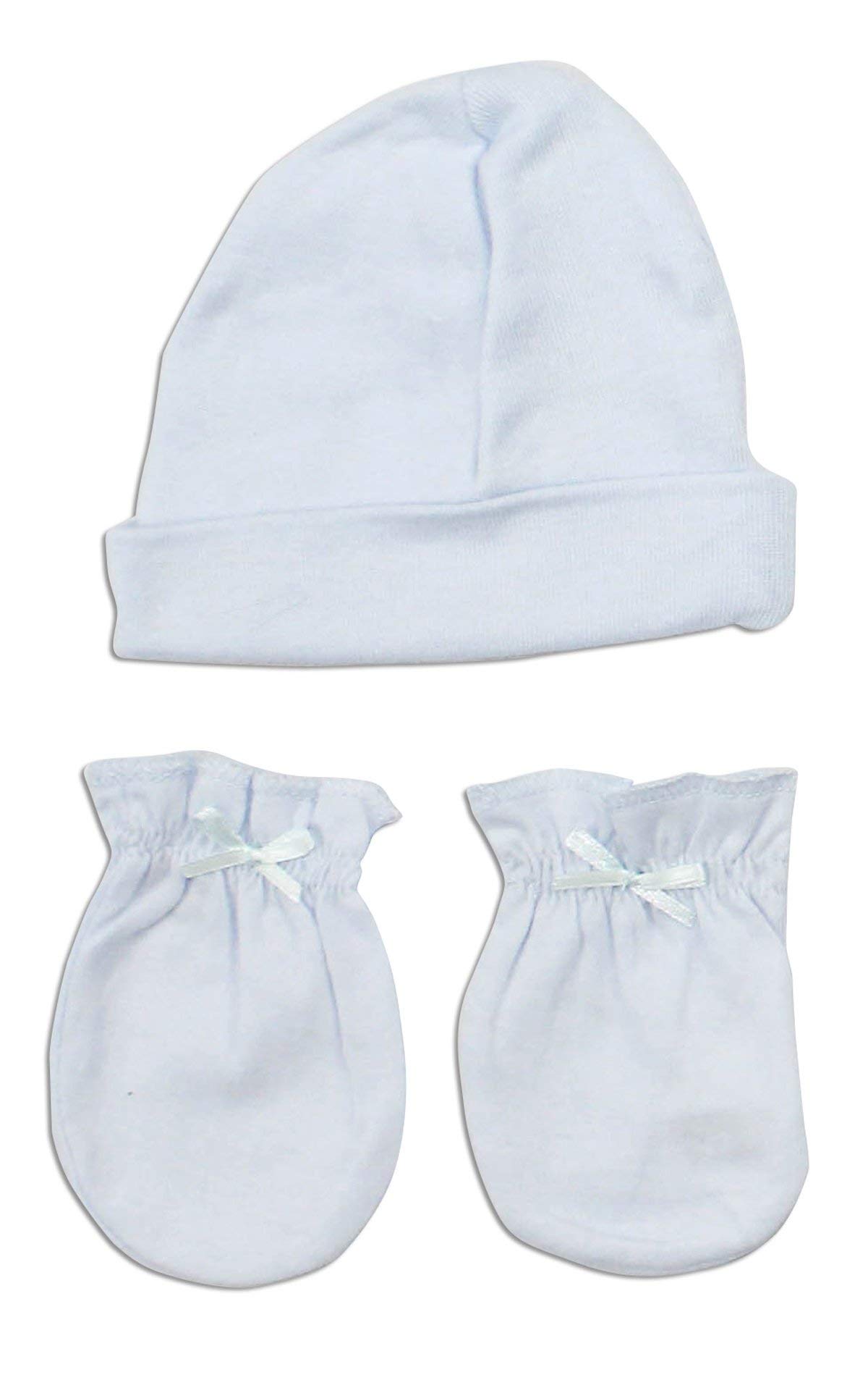 Neutral Baby Cap and Mittens 4 Piece Set