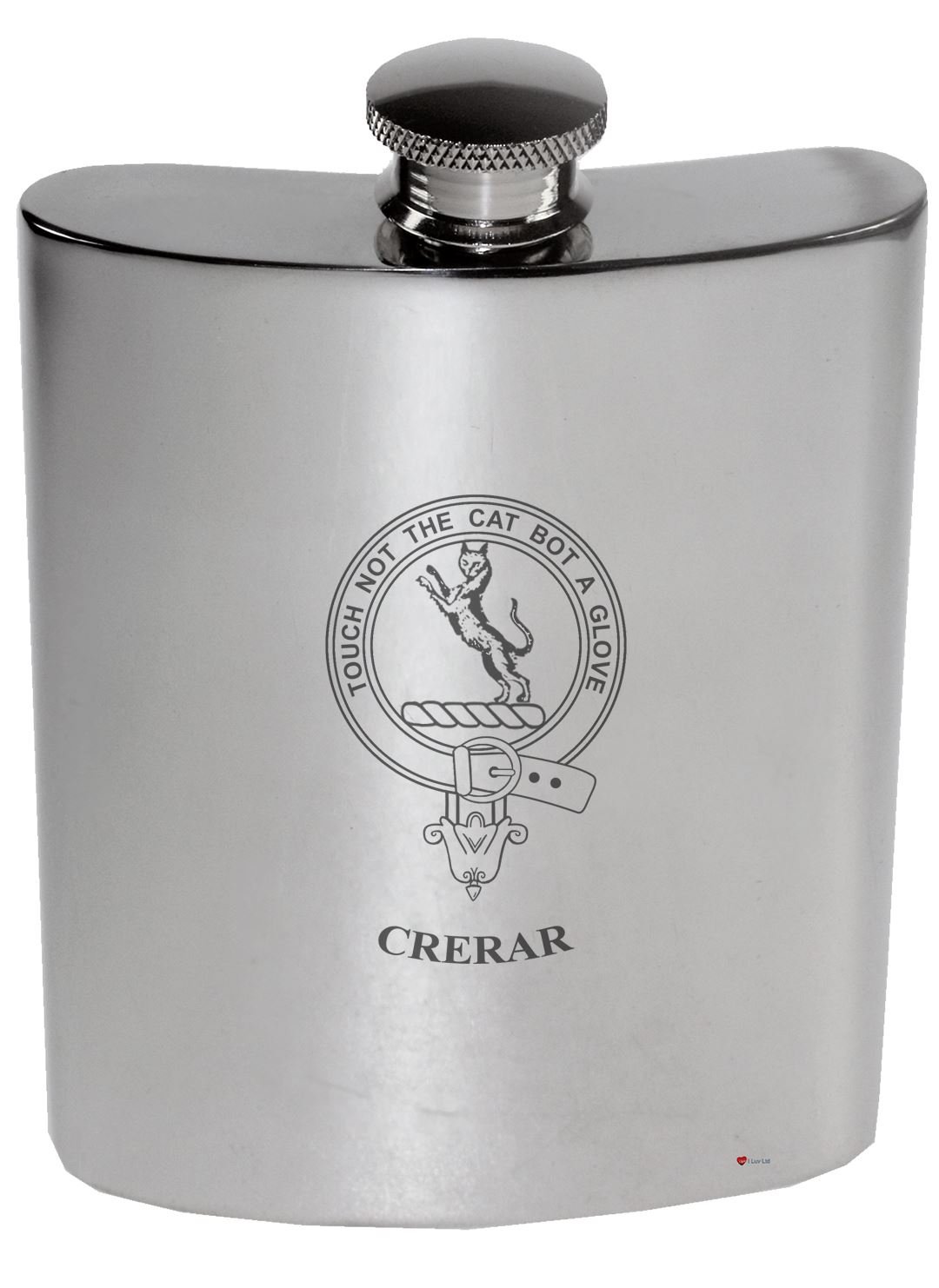 Flacon de rein Crerar en étain poli 6 oz, l'excellence de l'artisanat traditionnel écossais