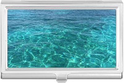 Ocean Water Science Nature Picture Business Card Holder Case Pocket Box Wallet