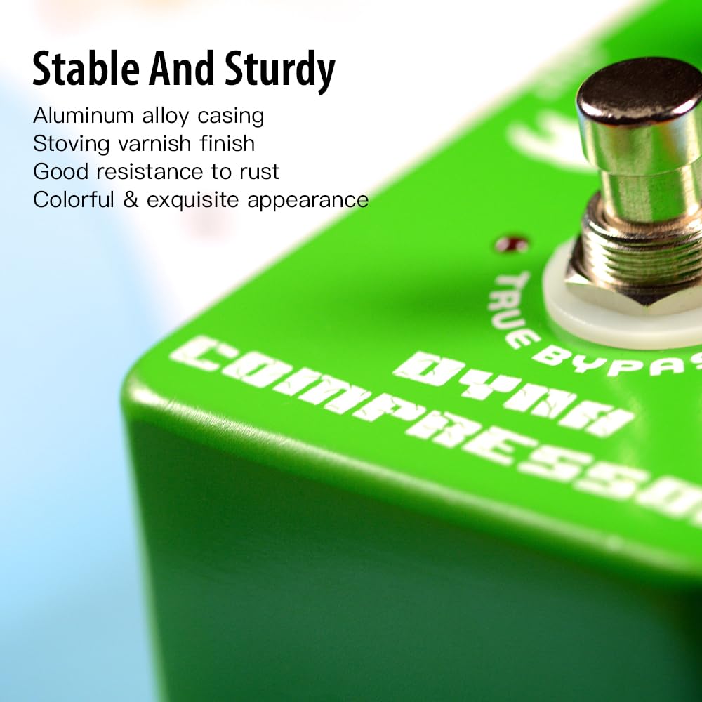 JOYO Dynamic Compressione Pedal Ricreazione a basso rumore Compressore Ross classico per chitarra elettrica e basso - True Bypass (JF-10)