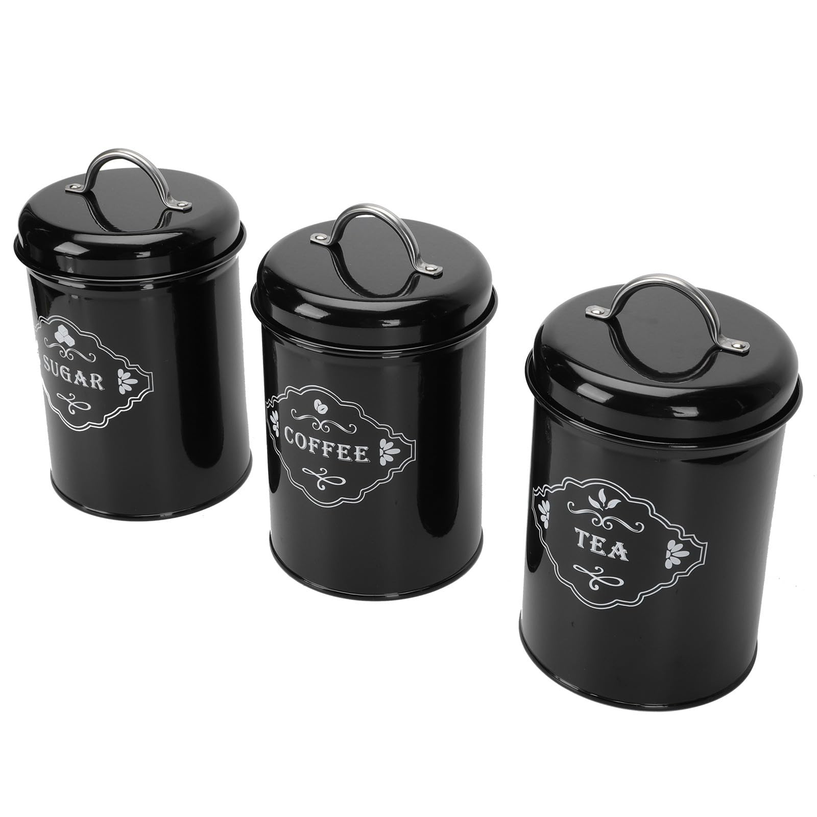 Tarros de cocina para café té y azúcar juego de 3 botes herméticos para repostería ordenada