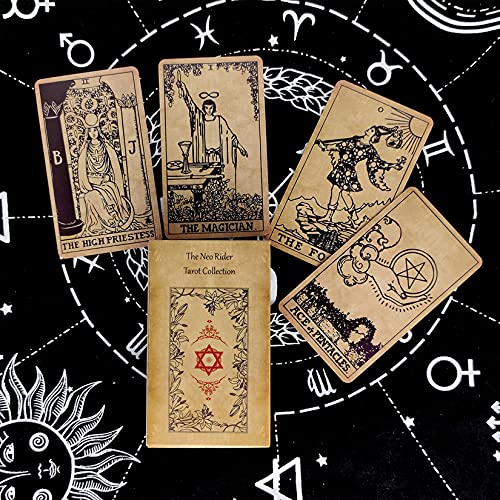 wuxafe 78 Seiten, Der Neo-Fahrer Tarot, Wahrsagerei Wahrsagerkarte Für Anfänger/Erfahrene Leser, Familienbrettspiel… – Bild 7