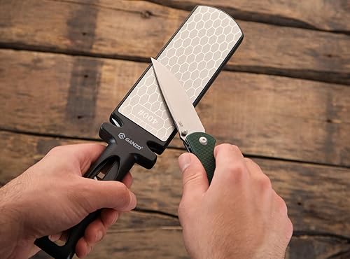 Miniatura 4 de GANZO Firebird ProSharp - Afilador multifuncional de cerámica de acero de tungsteno con diamante - Piedra de doble cara - Afilador de cuchillos de
