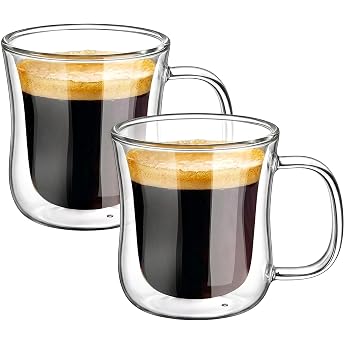 Ekoe Double-Walled Espresso Cups Set of 2 120 ml Full Capacity