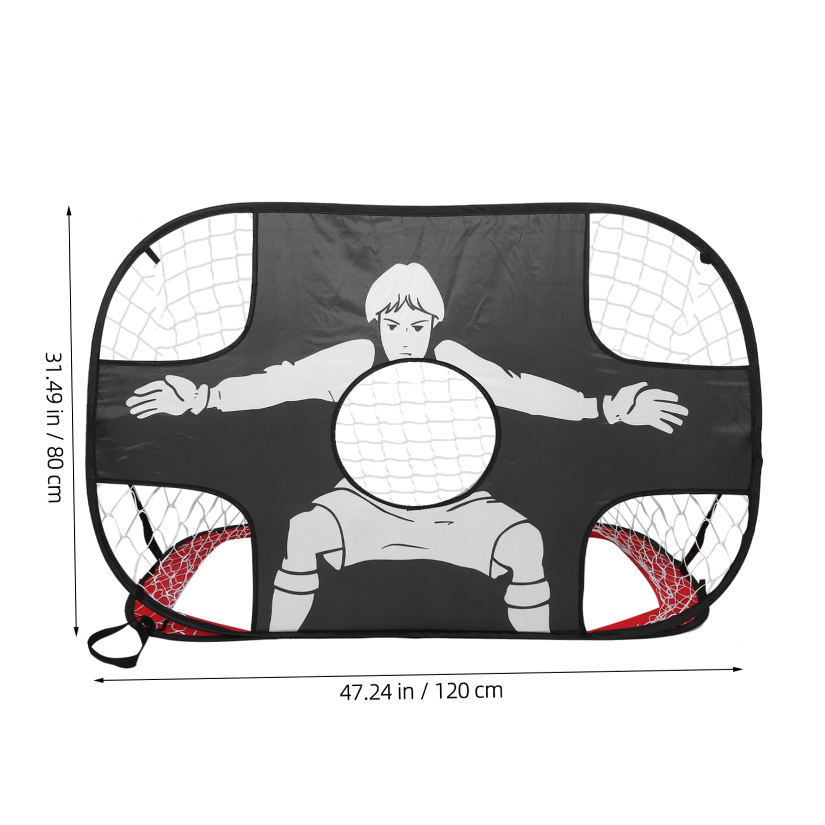 Balacoo Portable Football Goal Soccer Goal Boys for Hover Netting Goals The Folding Indoor Practice Target Training Small Youth Soccer Ball Nylon Red