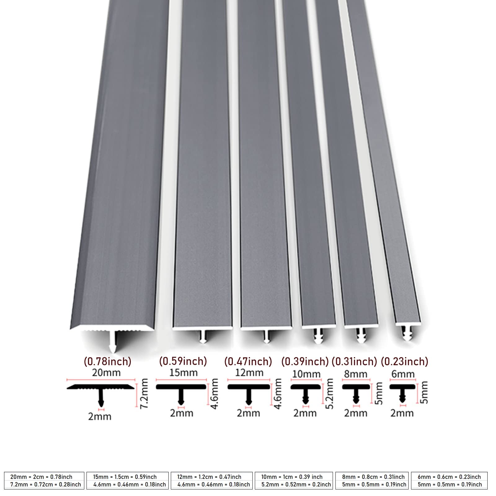 IBOWZ Profil przejściowy w kolorze złotym, taśma kryjąca szew progowy, taśma przejściowa w kształcie litery T, listwa ozdobna z aluminium, drewno na winyl, laminat do płytek, cementu do płytek