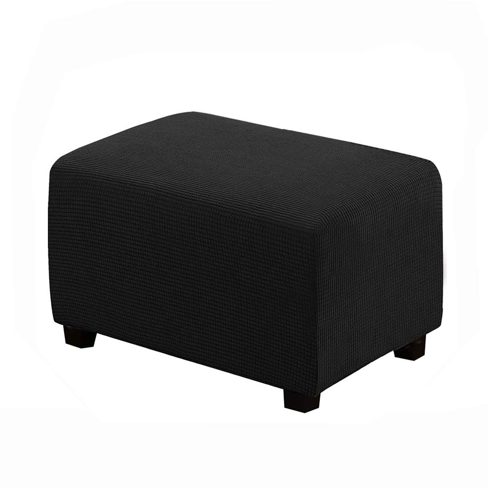 Housse Pouf Rectangulaire WINS - Tissu Extensible Polyester, Protection Meuble