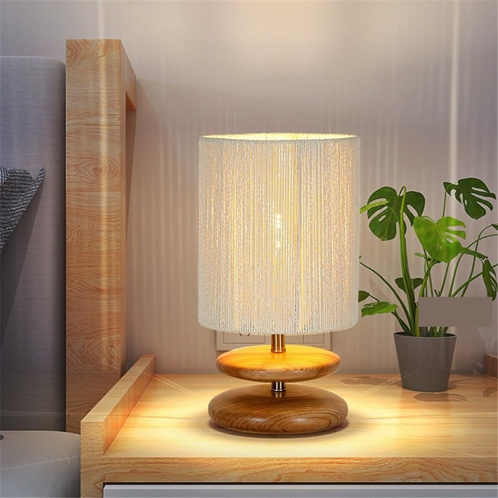 Affascinante Lampada da tavolo in legno for soggiorno, studio, camera da letto, comodino, atmosfera Arredamento per la casa