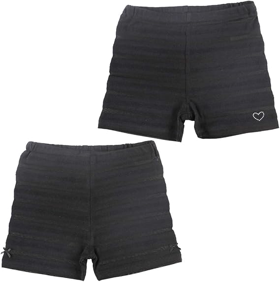 Amazon Co Jp 西松屋 Drywrap 2枚組織り柄ボーダーオーバーパンツ リボン ハートラインストーン 100cm 110cm 1cm 130cm 140cm 110cm ファッション