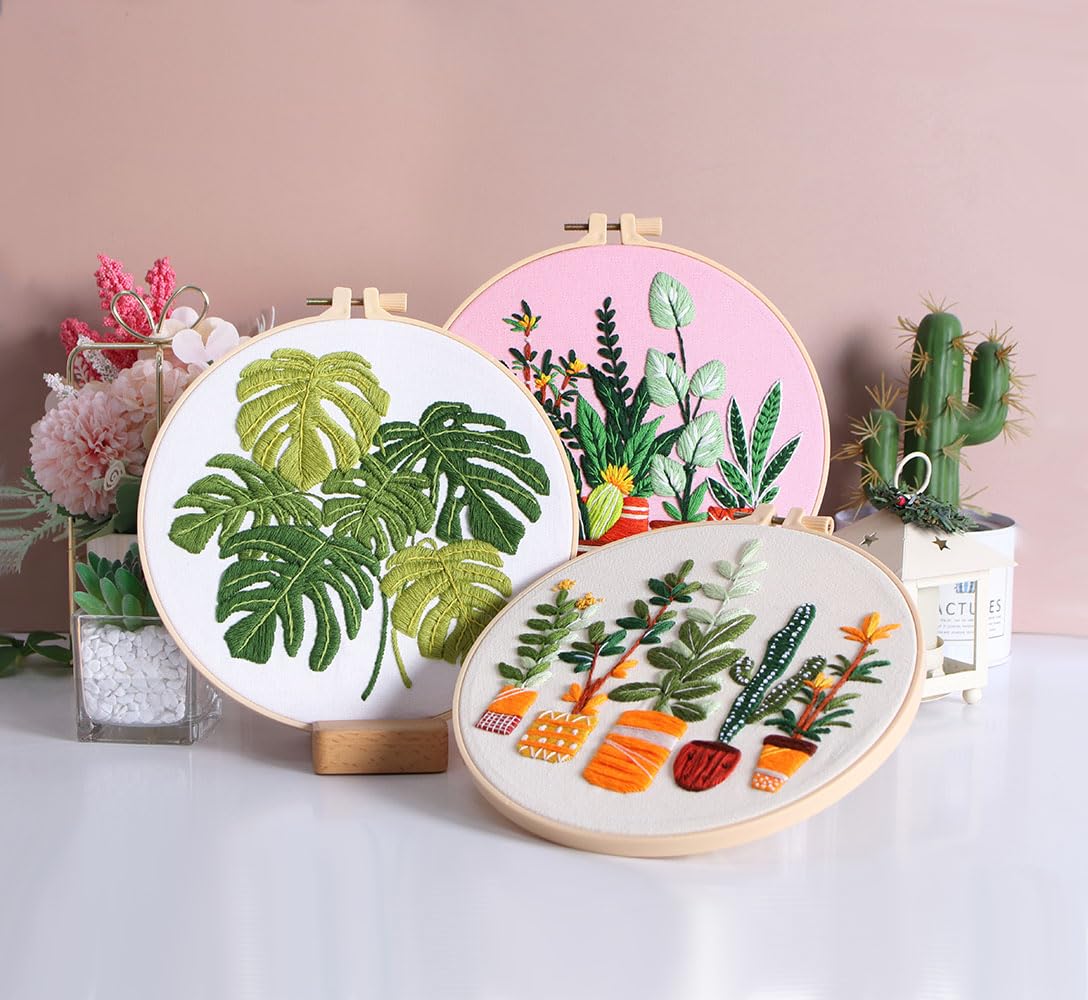 Beginner Embroidery Kit - Garden Plant Design -4