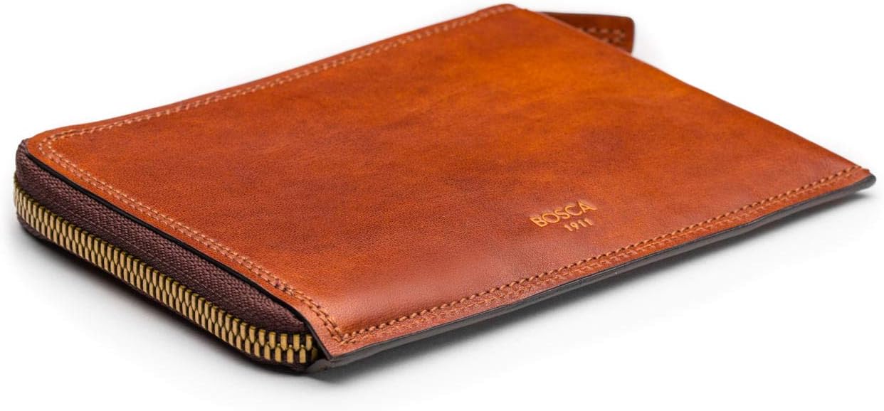 Bosca Dolce Zip Passport/Travel Document - Rfid (Amber)