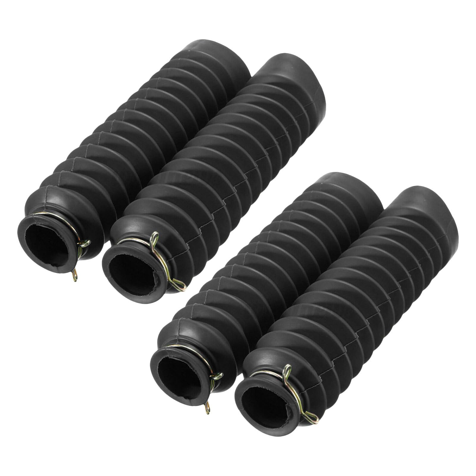 Copriforcella Anteriore Moto 4 Pezzi in Gomma Nero | Protezione Ammortizzatore, per Superfici Sconnesse e Dirt Bike, Resistenza All'usura, Installazione Semplice
