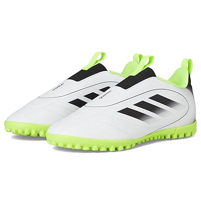 adidas Kids Goletto Ix Laceless Turf Soccer Cleats (Little Kid/Big Kid) Kids Shoes White/Black/Lucid Lemon