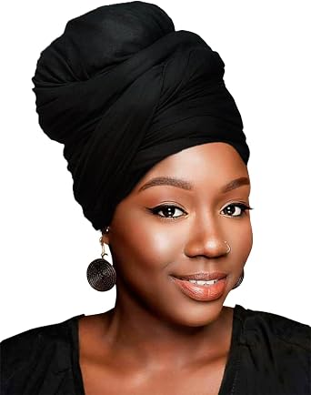 HOMELEX Head Wraps Turbans Stretch Jersey Knit Headwraps Wrap Turban Scarf Tie for Women