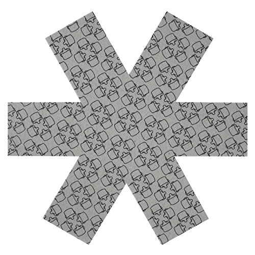 Ecowares Topf- und Pfannenschutz, Grau, 6 Stück Cover