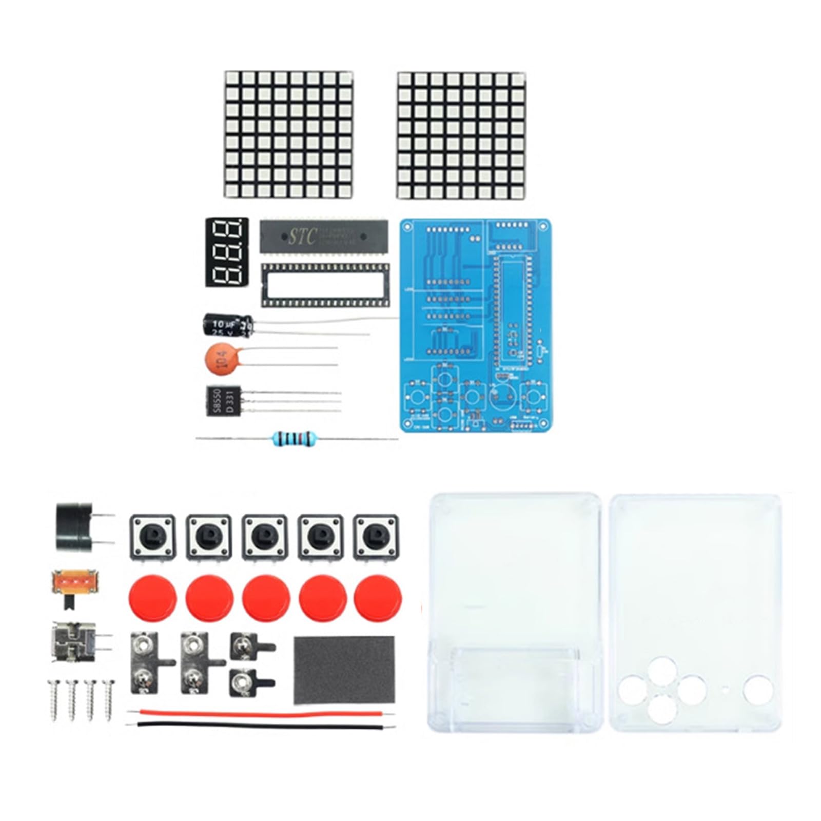Jazuaiao Interactive DIYer Educational Soldering Kits with 4 Retro Games for Enhancing Soldering Skills and Family Gathering Electronic Project
