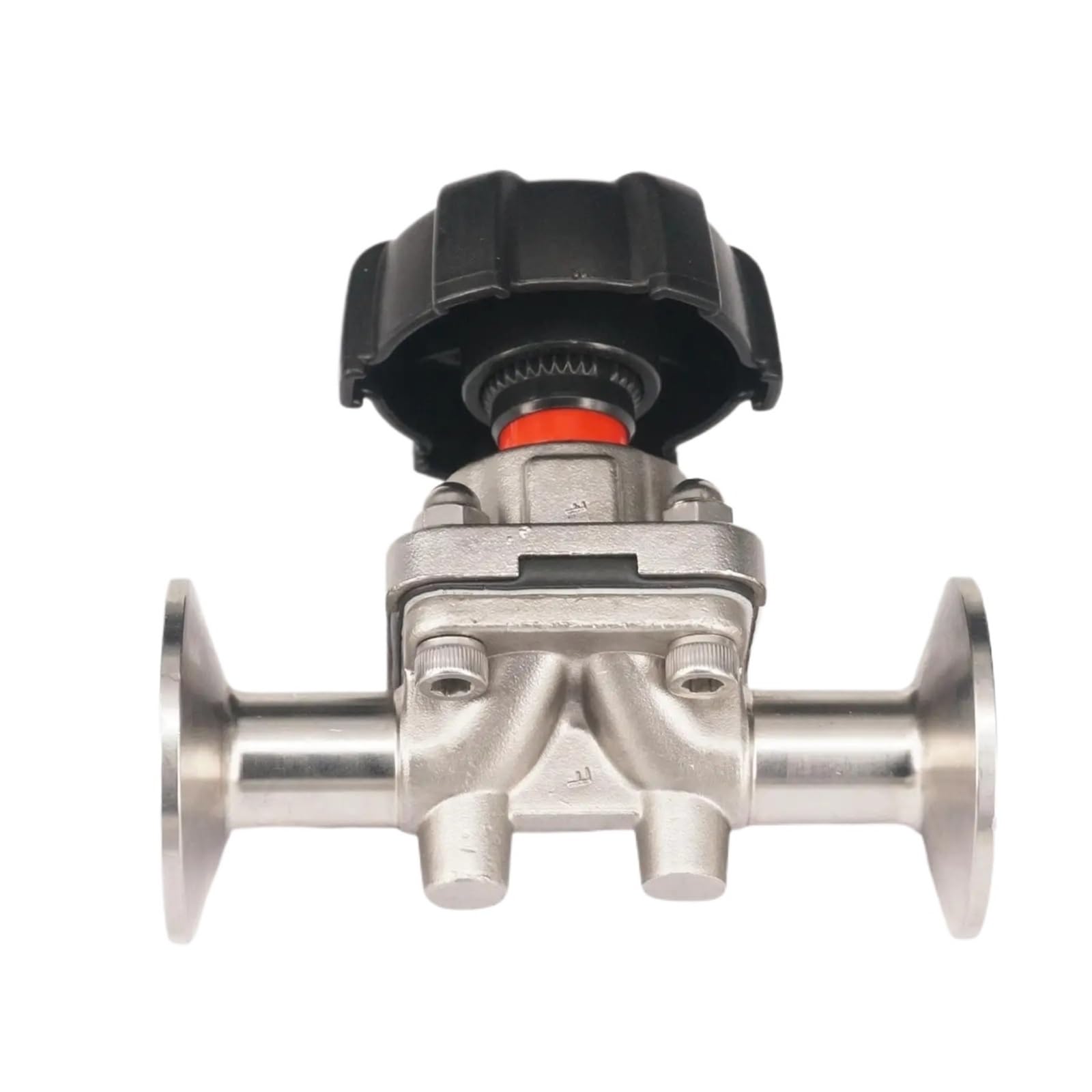 Vanne à membrane en acier inoxydable 316 robuste à trois brides 3/4"