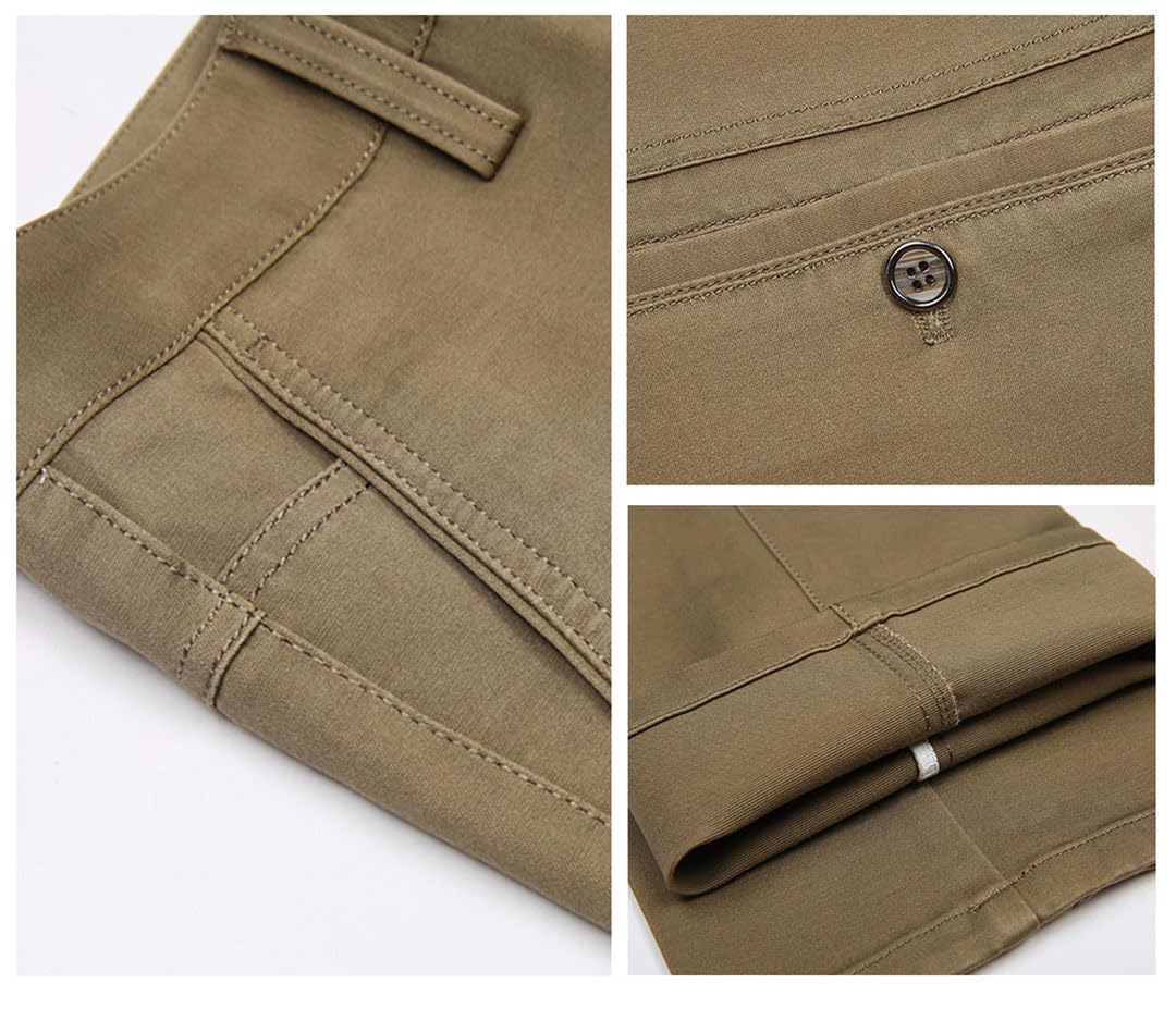 Vogrtcc Pantalones De Traje De Vestir De Negocios Informales De Cintura Alta para Hombres