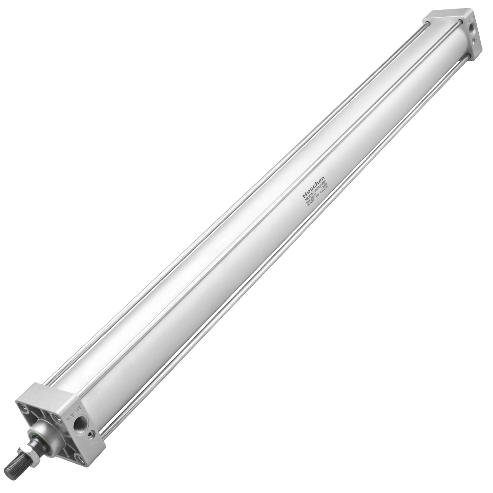 Heschen Cilindro de aire estándar neumático, SC 63-800, puerto PT3/8, orificio de 63 mm, carrera de 800 mm, doble acción