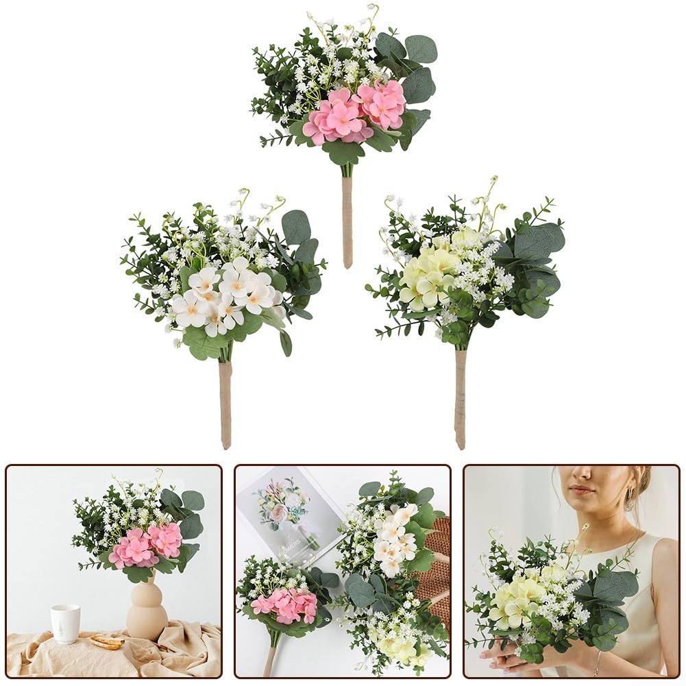 Künstliche Blumenstrauß Seide 40x25cm Realistisch(White)