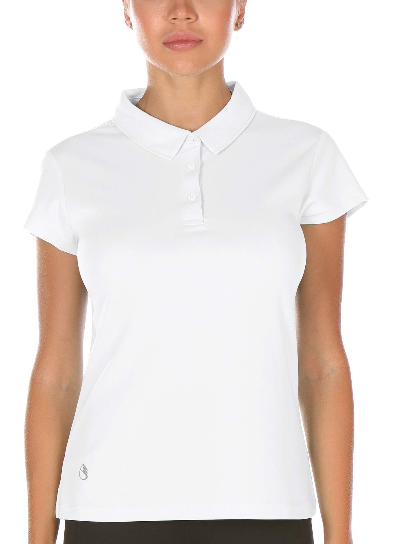 icyzone Polo de Manga Corta para Mujer, Transpirable, Fitness, Deporte