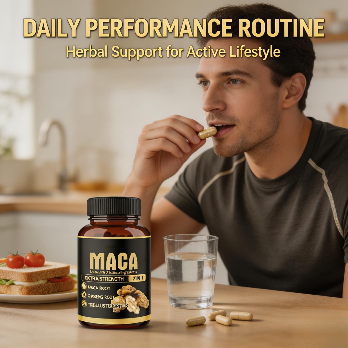 Radice di Maca 7 in 1: mantiene la vitalità e allevia lo stress | Formulato con erbe complesse;sostiene l'equilibrio fisico e mentale;supporta sonno sano;migliora l'assorbimento intestinale