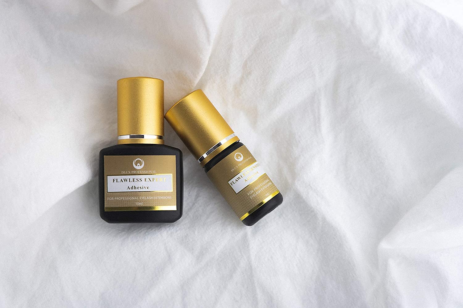 Dlux Professional Colla per Extension Ciglia Flawless Expert, 5ML Nera, Asciugatura Rapida (2-3 sec), Lunga Durata (5-7 sett.)
