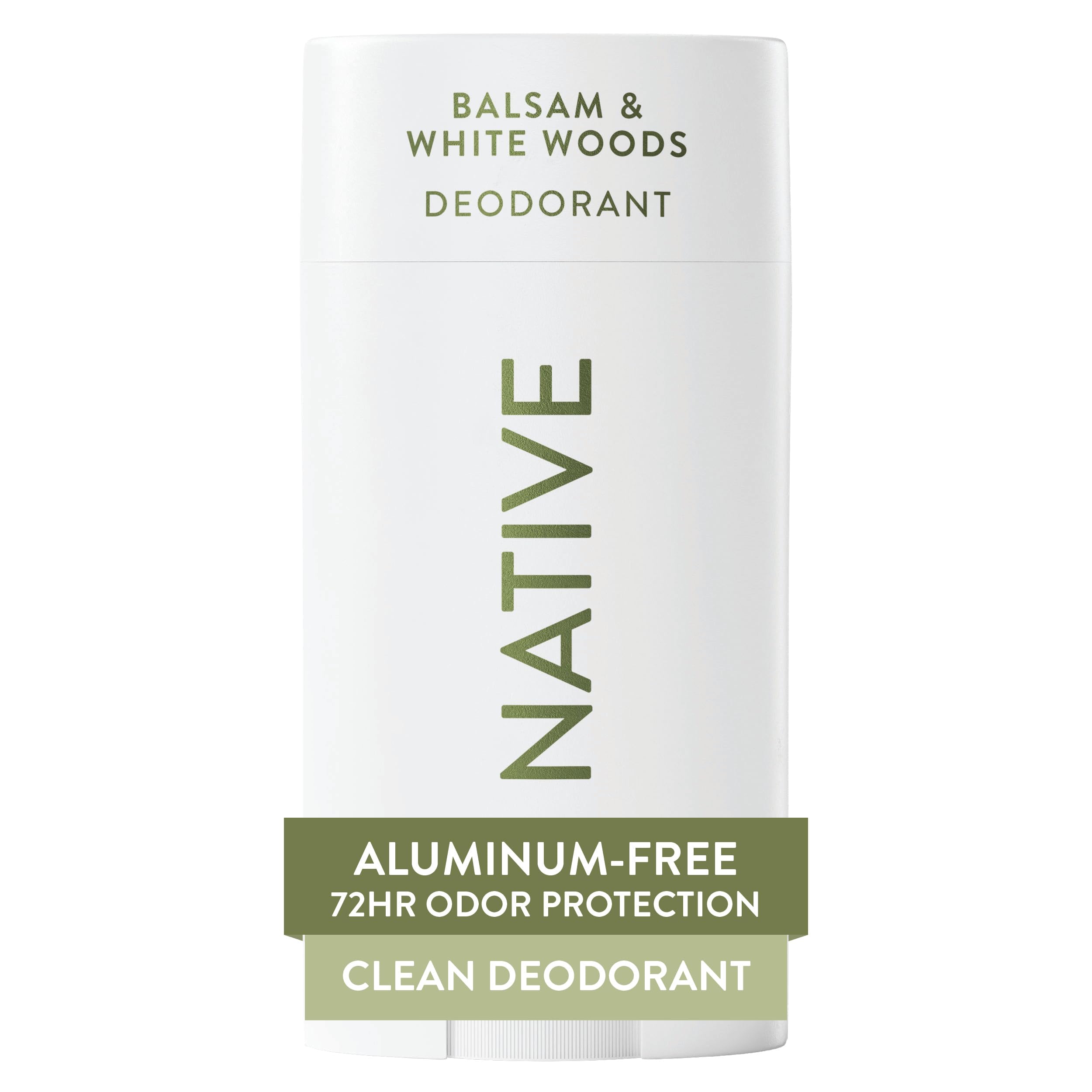 Native Balsam & White Woods Deodorant Stick 2.65oz | 72-Hour Odor Control for Men & Women - main product image