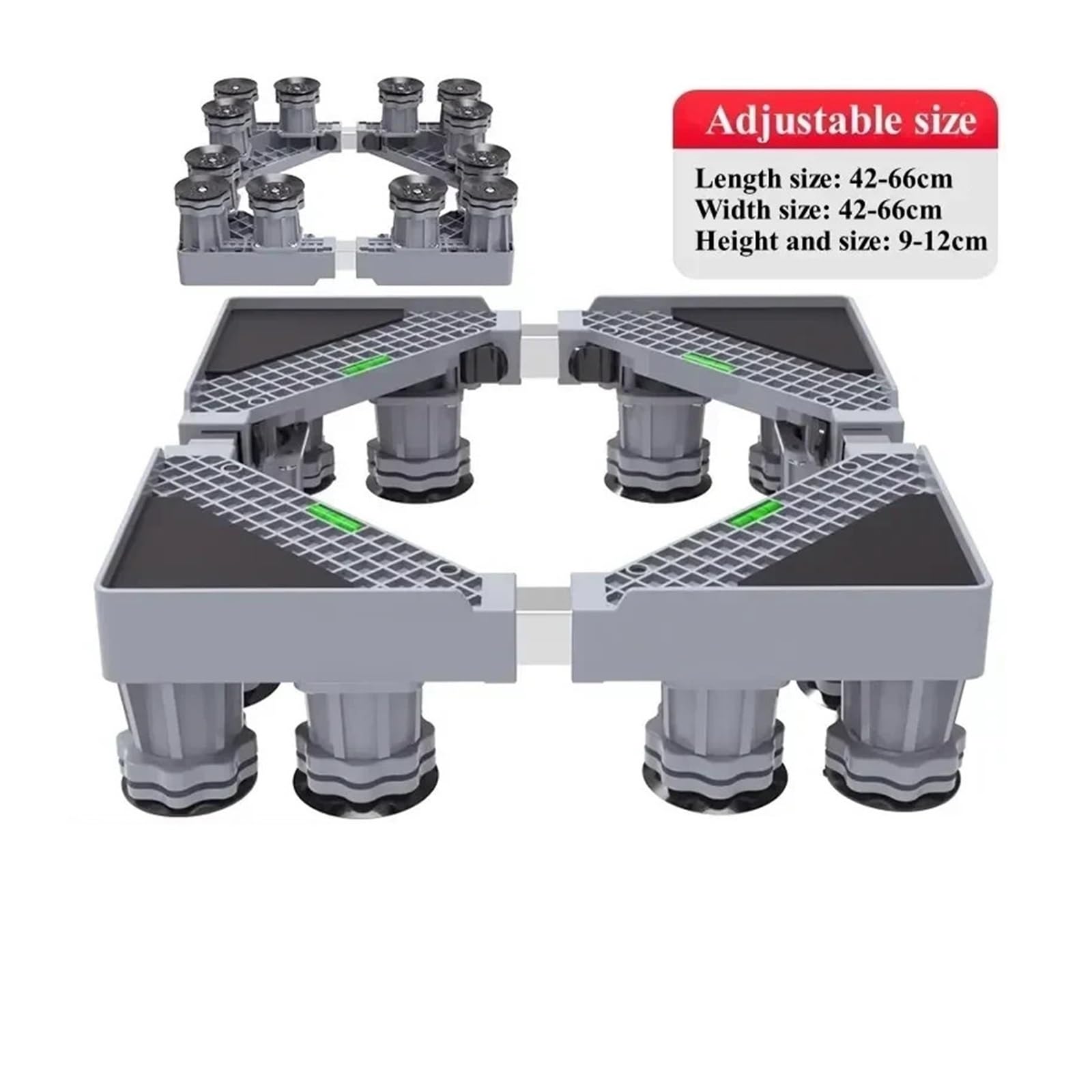 Base Ajustable Multifuncional for Lavadora, Soporte De Base Universal, Base De Elevación for Refrigerador, Secadora, Lavadora(Standard-12 legs)