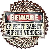 Photo Gallery adesivi per finestrino auto, con scritta "beware of petit basset griffon vendeen", 10 adesivi divertenti per paraurti, decorazione per la casa (6 x 9 cm) Photo Gallery adesivi per finestrino auto, con scritta "beware of petit basset griffon vendeen", 10 adesivi divertenti per paraurti, decorazione per la casa (6 x 9 cm)