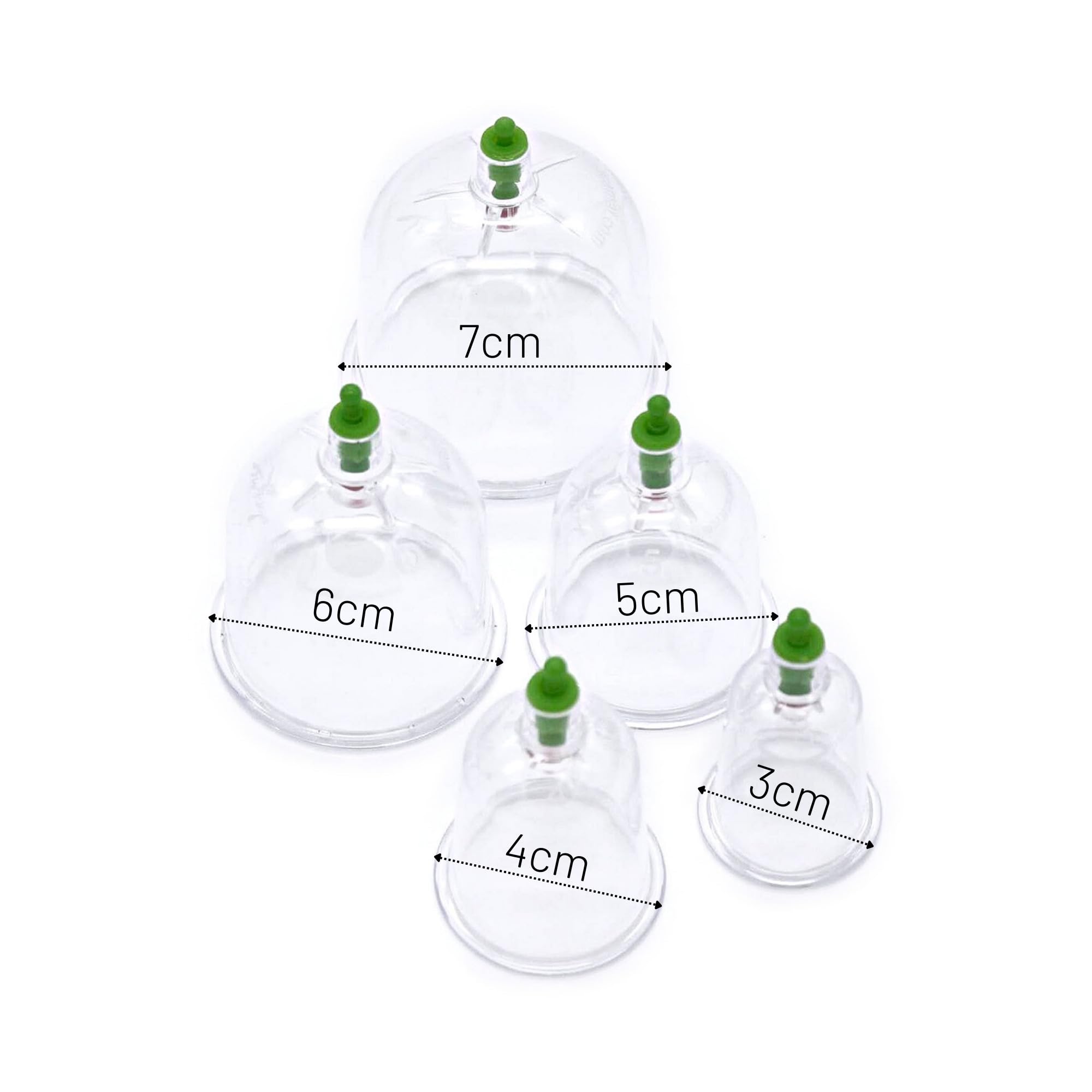 100er Schröpfgläser + Pumpe + 100er Derby Rasierklingen Schröpfen Set, Cupping Cups, Hijama Cupping, Hacamat Kupası Seti (6cm)