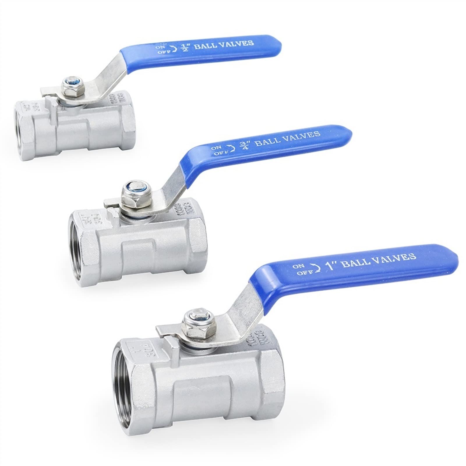 Válvula de bola DN20 BSP en acero inoxidable 304 para control de agua y gas