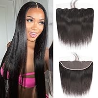 Vista 16 de CHEEON Frontal de encaje HD de 13 x 4 de 12 pulgadas, cabello humano brasileño ondulado con cierre frontal de encaje, 100% cabello humano virgen sin