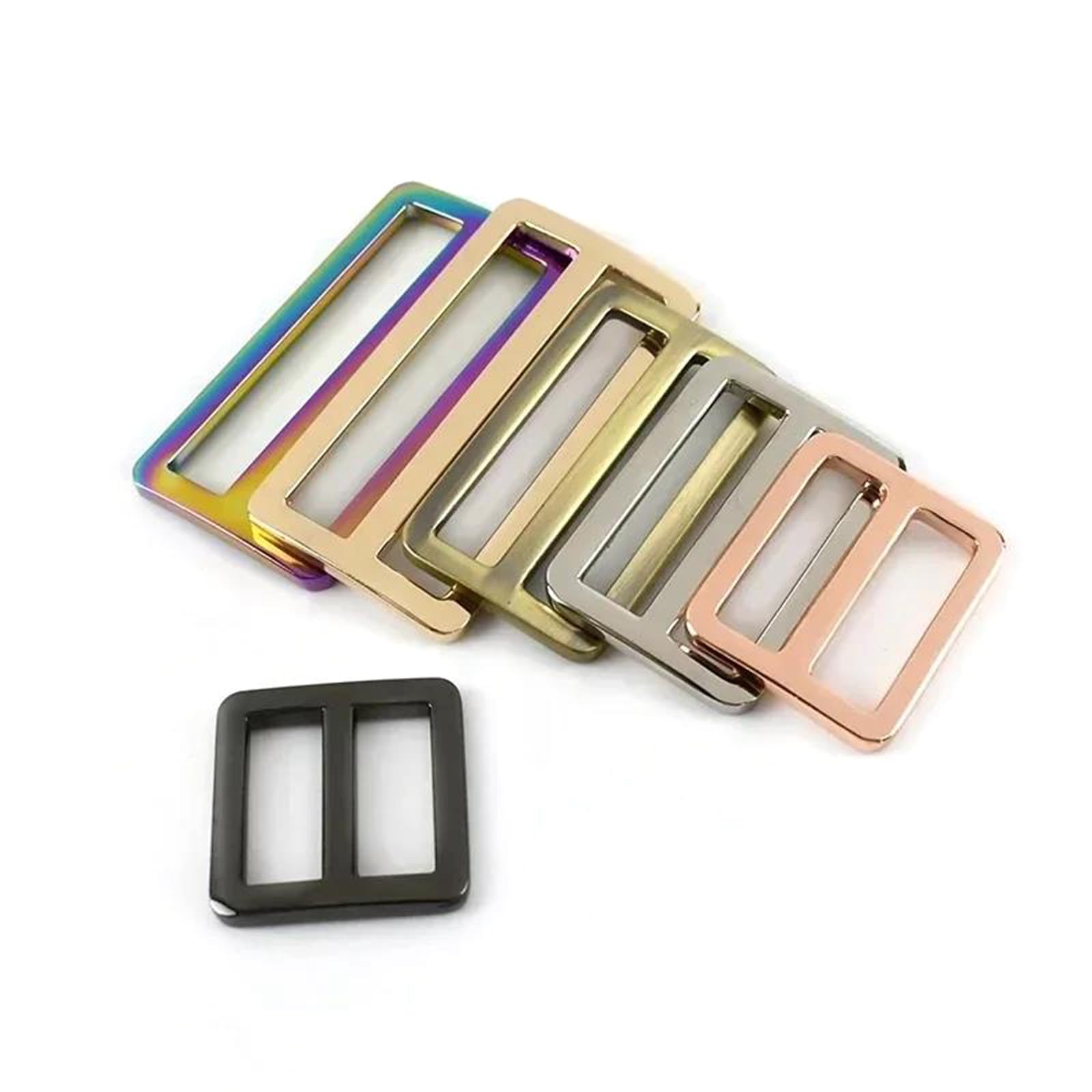 Juego de 50 hebillas de metal para correa de bolso, cierre de bucle metálico como ajustador de cinturón de bolso, accesorios de bricolaje