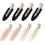 8Pcs No Bend No Crease Hair Clips- Styling Duck Bill Clips Alligator Hair Barrettes for Styling Sectioning, Small Gifts for Women Girls Salon Hairstyle Hairdressing Bangs Waves Makeup