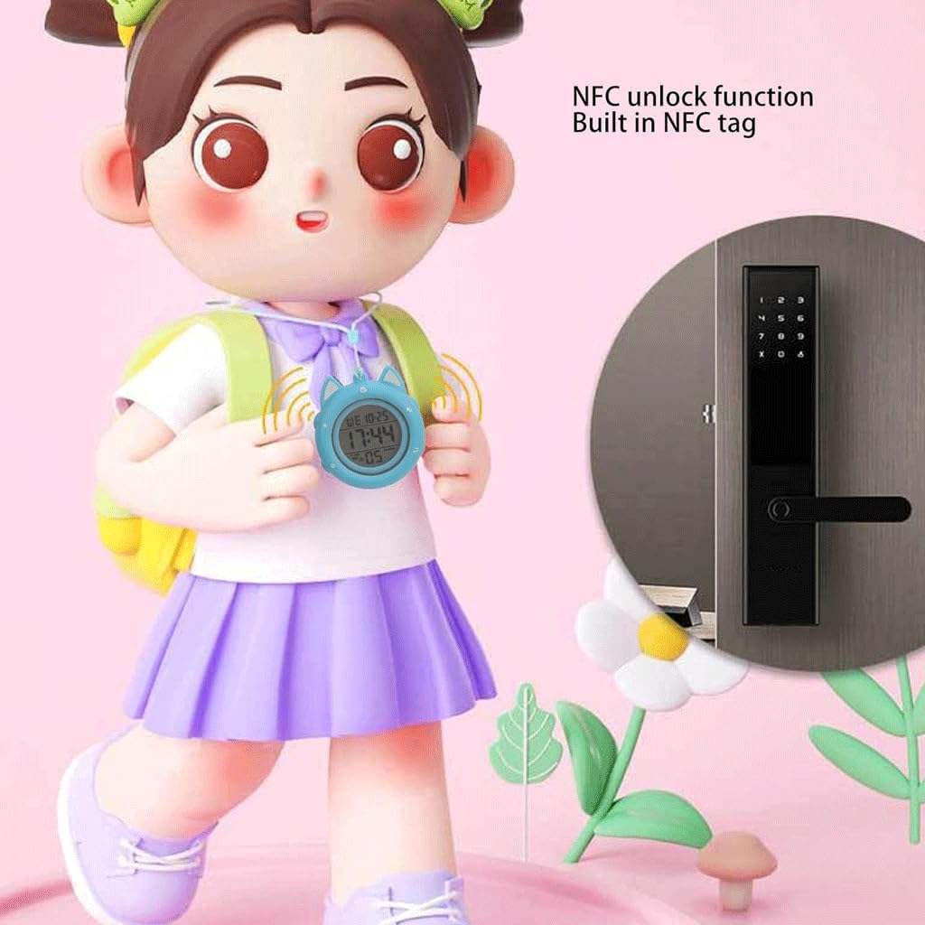 NALsa Montre numérique de Sport pour Enfants, Montre-Bracelet étanche, Calendrier avec Couvercle de Bande, Montre d'extérieur pour Filles, Bricolage