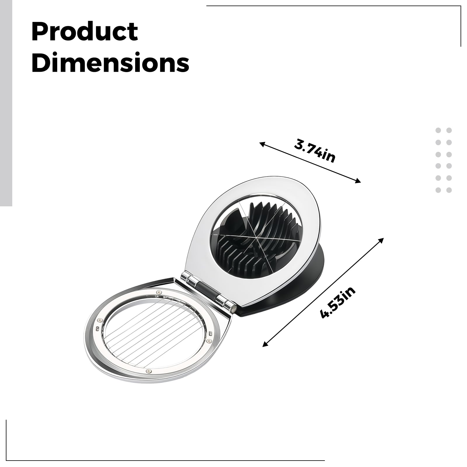 Lot de 2 coupe-œufs 2 en 1 pour œufs durs, trancheuse d'œufs avec fil en acier inoxydable, coupe-œufs de cuisine, base ABS, 2 modes de coupe pour 6 ou 10 parts