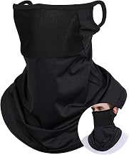 (New Mesh Structure) Face Cover, UV Protection, For Summer, UPF50+ Measured, Sustained -5°C Cooling Technology, No Staying Stuck From Your Breath, Neck Guard, Neck Warmer, Ear Hanging, Sun