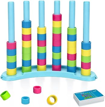 iuuoi Color Matching Challenge Puzzle Game 1 Pack Fast Pattern Color Sorting & Stacking Toys, Fun Family Board Game for Kids 6-8-12 & Adults, Birthday for Boys & Girls