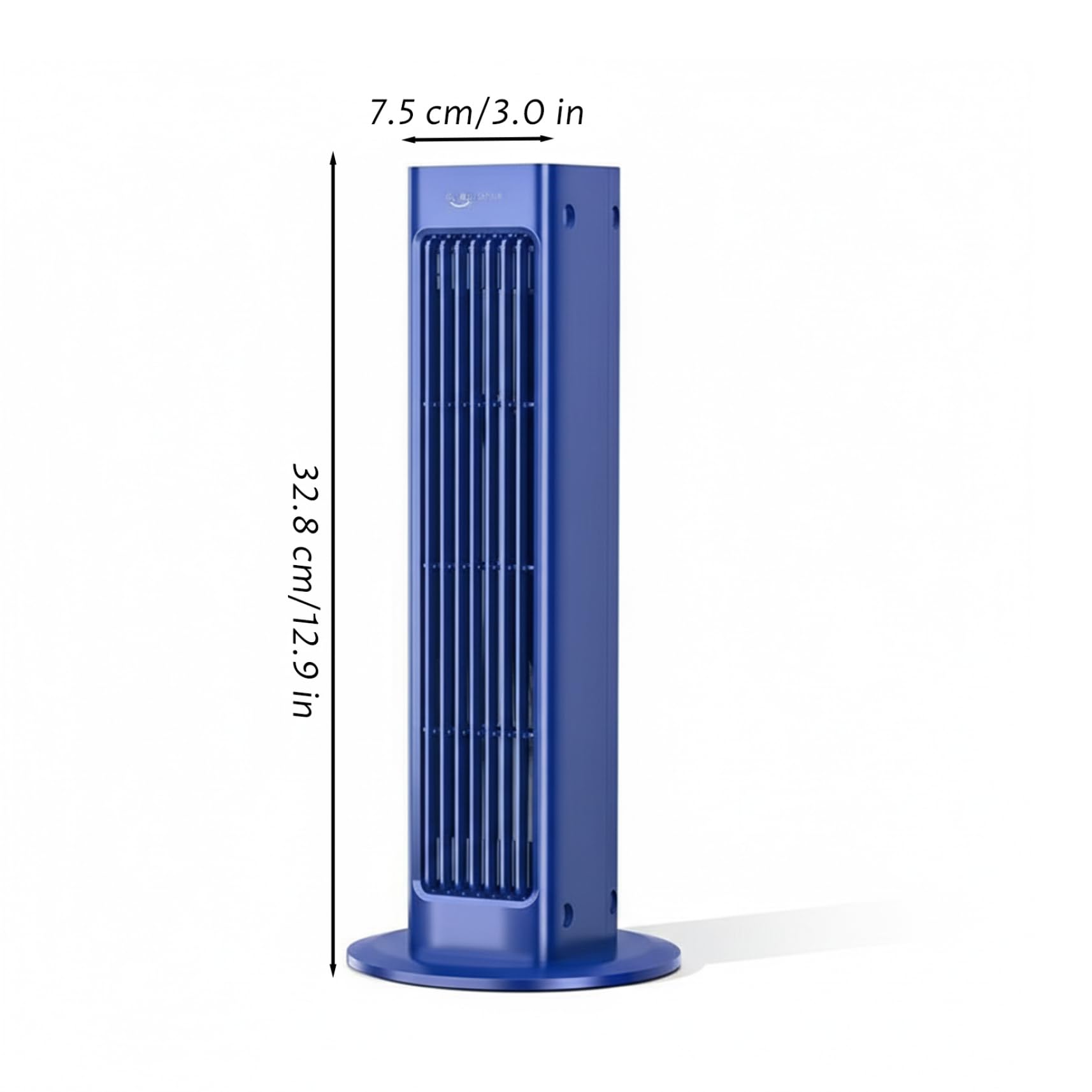 Ventilador de Torre con Control Remoto, Ventilador de refrigeración portátil oscilante de 60° para Dormitorio, Torre silenciosa con batería de 4000 Mah y Soporte de Pared 3 en 1, Abs Azul