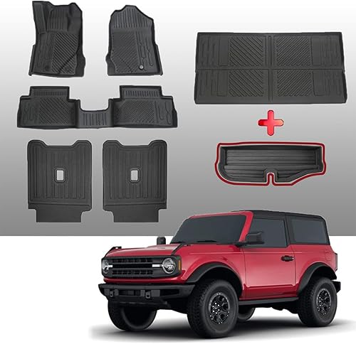 Miniatura 7 de Mabett Tapete de maletero de carga para Ford Bronco Accesorios 2021 2022 2023 2024 de 2 puertas, material TPE para todo tipo de clima para evitar el