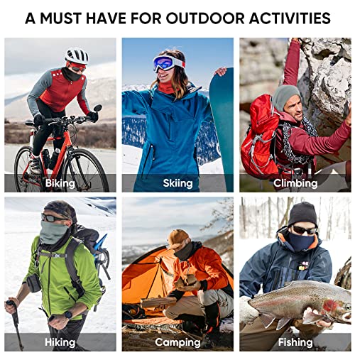 Image of TICONN Neck Gaiter Face Cover Scarf, Neck Warmer Breathable Sun & Wind-proof for Skiing Fishing Hiking Cycling