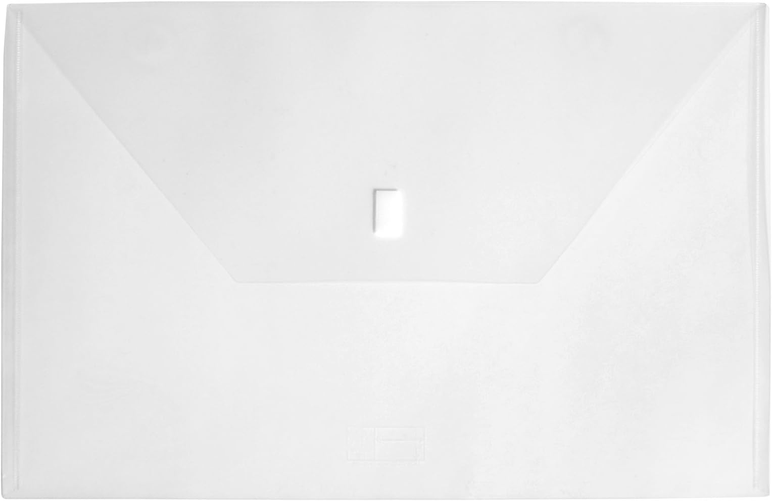 LIONDesign-R-Line Poly Oversized Project Envelope, 17.7" W x 11.8" H, Clear, Pack of 6 (60205-CR-6P)