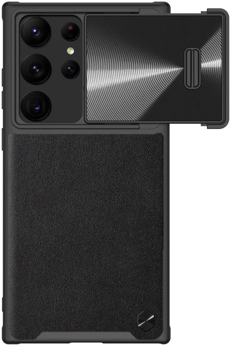 Nillkin Case for Samsung Galaxy S23 Ultra (6.8" Inch) CamShield Leather Finish S Type Semi Automatic Spring Metal Camera Slider Wireless Charge Protect Black Color (B0BVV95M22) Amazon Price History, Amazon Price Tracker