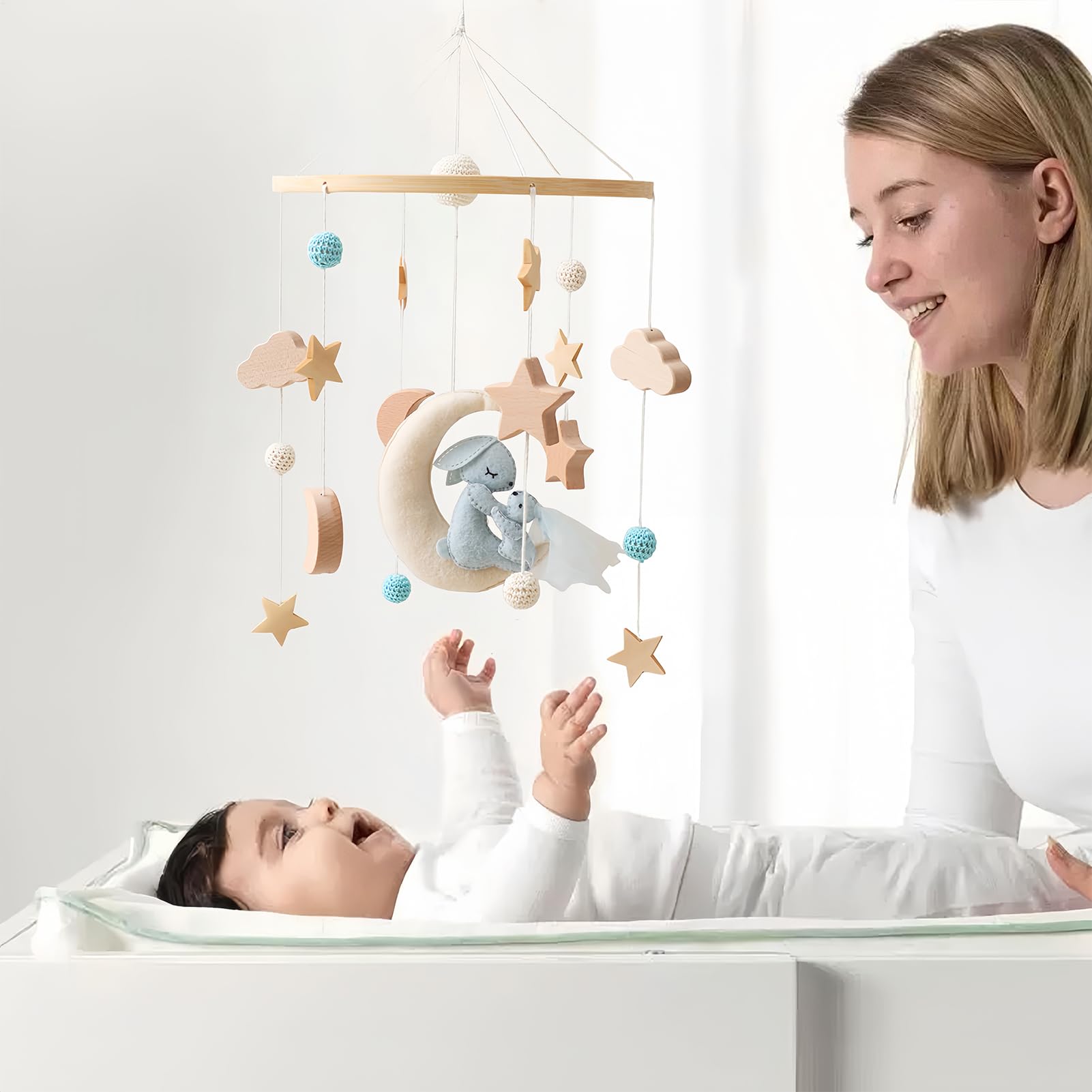 Mobile Bébé Pour Lit à Barreaux Mobile Éducatif Pour Berceau | Jouet Éducatif Développement Sensoriel Enfant Poussette Parc Crèche