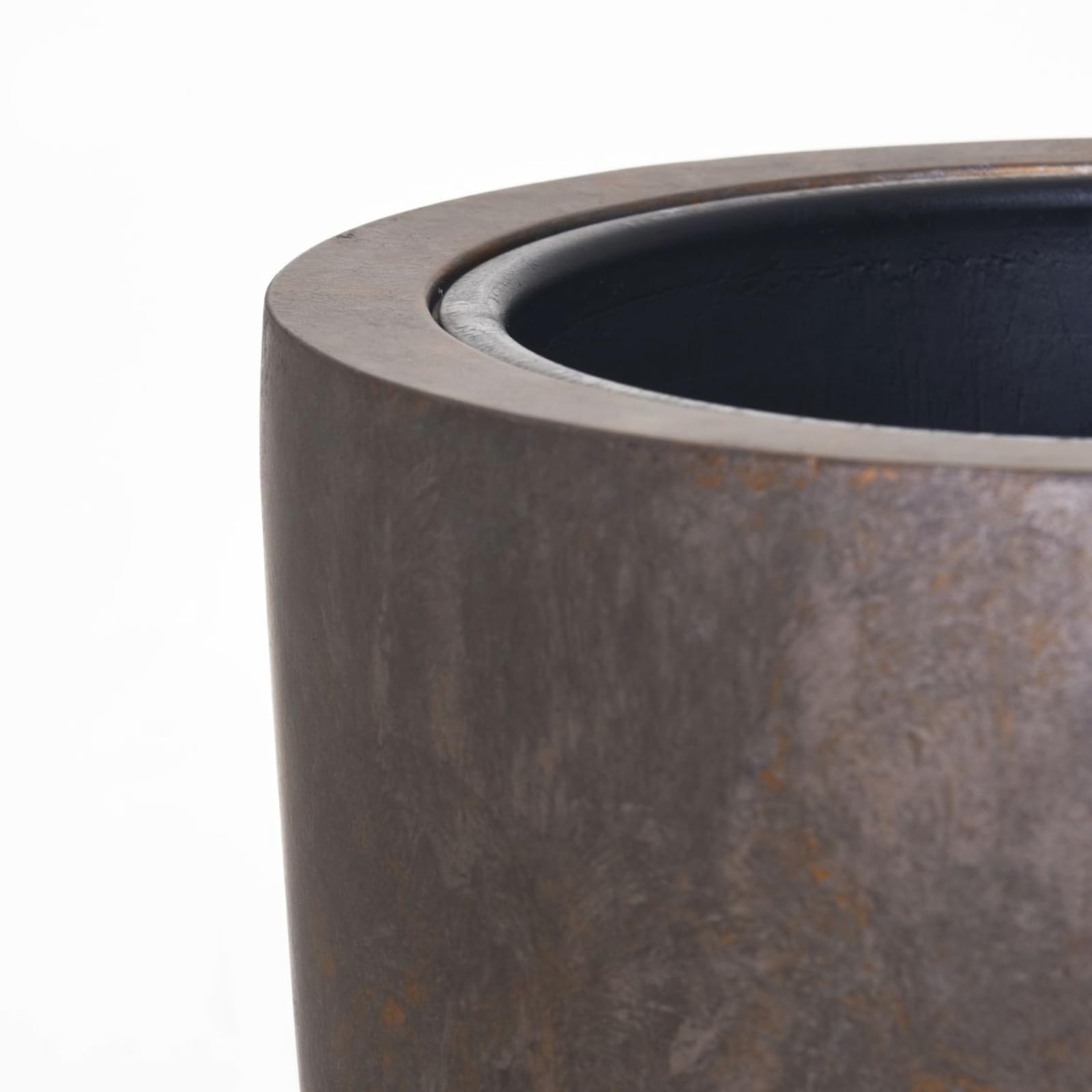 VIVANNO Pflanzkübel City Fiberglas Blumenkübel Quarzgrau - 80x37 cm | Boden-Vase mit Einsatz für Innen & Außen, Rundes Design in Beton-Optik, Ideal für Hotel, Restaurant & Wohnzimmer