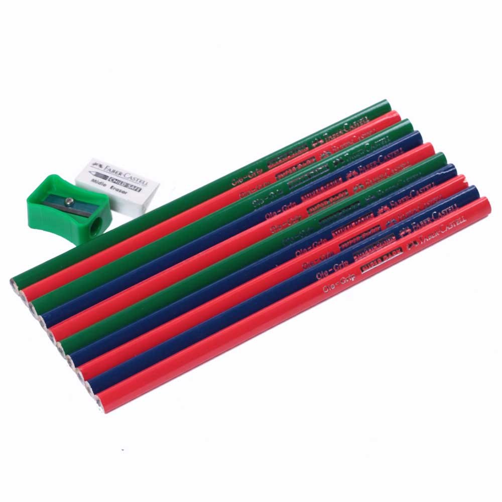 Faber-Castell Ole Grip Super Dark Pencils-Pack Of 10|Blue (B00ENBRCRQ) Amazon Price History, Amazon Price Tracker