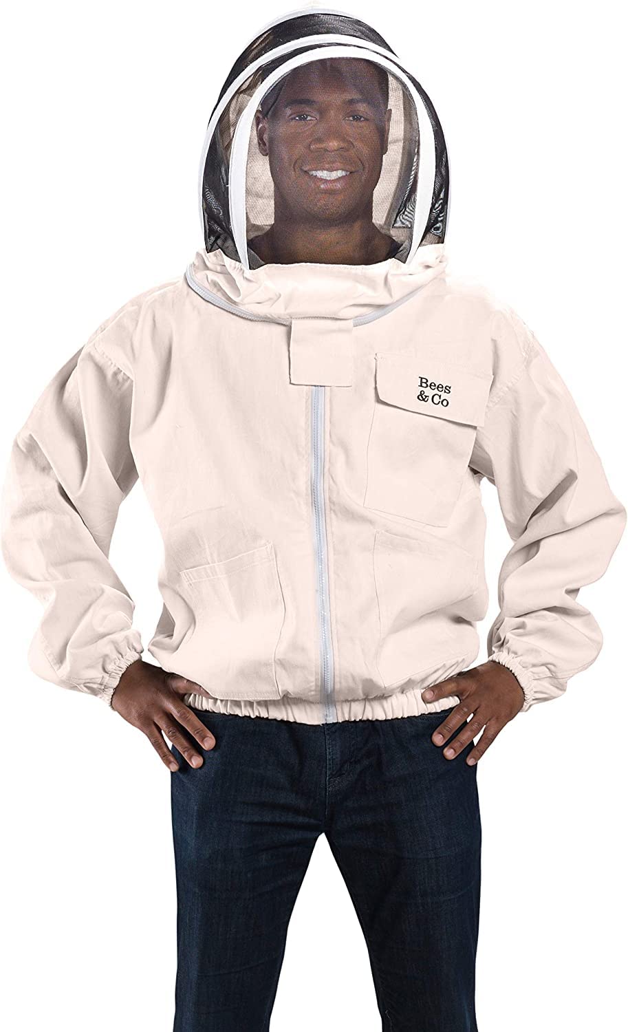 Bees & Co K74 Imkerjacke aus natürlicher Baumwolle mit Fechtschleier
